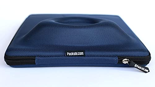 Packshi® - Funda rígida de Viaje para Camisas con Almohadilla DE Plegado de Doble Cara. La ÚNICA Funda Que Permite Plegar Camisas sin dejarlas Arrugadas. (Azul Marino)