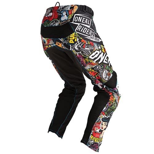 Pantalón MX Oneal 2017 Mayhem Crank Negro-Multi (40 Cintura = EU 56, Negro)