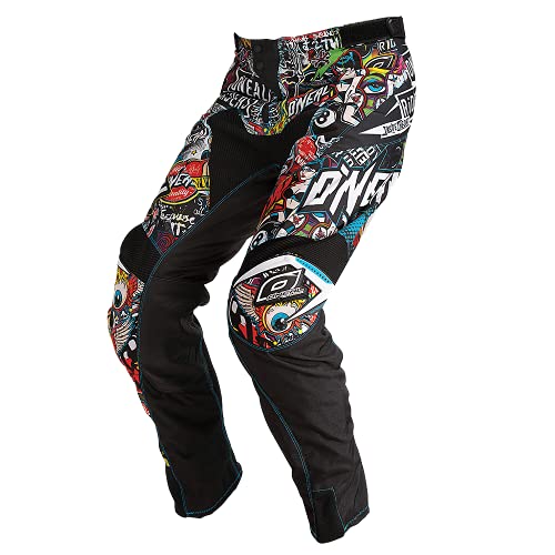 Pantalón MX Oneal 2017 Mayhem Crank Negro-Multi (40 Cintura = EU 56, Negro)