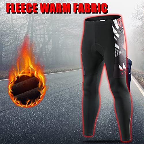 Pantalones De Ciclismo para Hombre con Relleno 3D para Bicicleta De Carretera, Mallas Largas con Bolsillos para Montar En Bicicleta Al Aire Libre,Azul,XXL