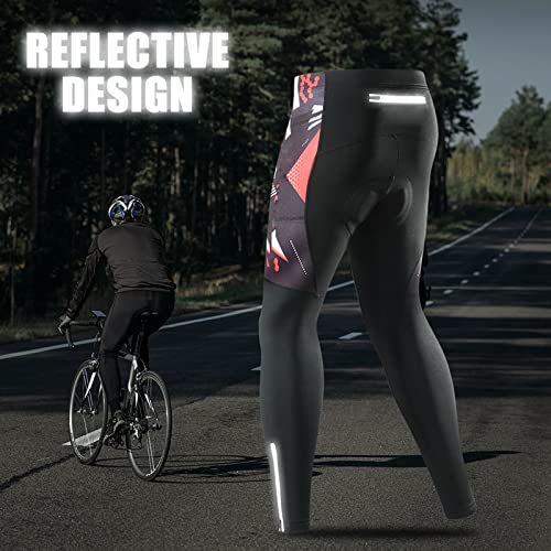 Pantalones De Ciclismo para Hombre con Relleno 3D para Bicicleta De Carretera, Mallas Largas con Bolsillos para Montar En Bicicleta Al Aire Libre,Azul,XXL
