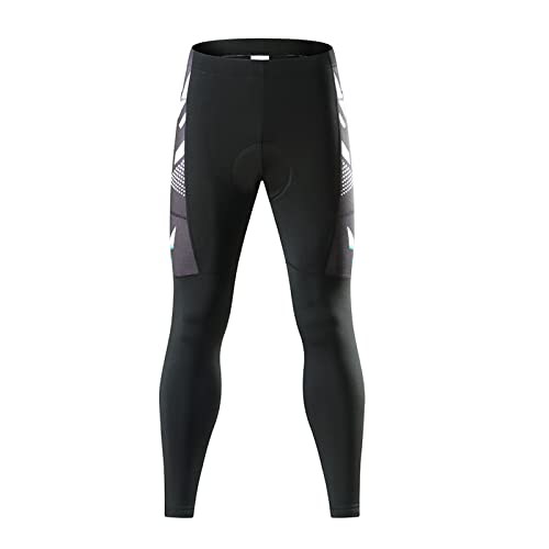 Pantalones De Ciclismo para Hombre con Relleno 3D para Bicicleta De Carretera, Mallas Largas con Bolsillos para Montar En Bicicleta Al Aire Libre,Azul,XXL