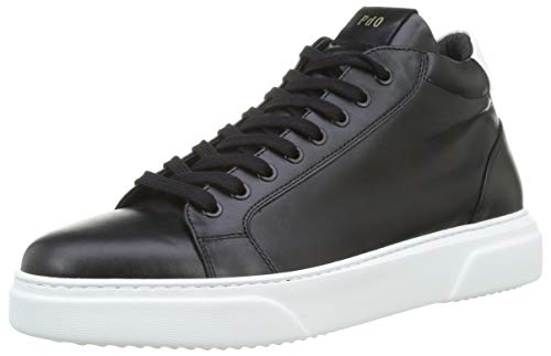 PANTOFOLA D’ORO 1886 Foro ITALICO Mid, Oxford Plano Hombre, Negro/Blanco, 44 EU