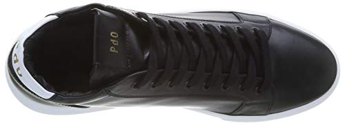 PANTOFOLA D’ORO 1886 Foro ITALICO Mid, Oxford Plano Hombre, Negro/Blanco, 44 EU