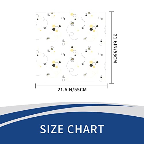 Pañuelo para la cara Pañuelo de dibujos animados Doodle Abejas lindas Máscara de pañuelo para la cara Patrón multiusos Máscaras Pañuelos para adultos Niños 22 "X 22" Paquete individual