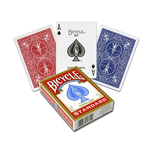 Paquete de 12 tarjetas de poker Bicycle estándar (6 Azul/6, color rojo)