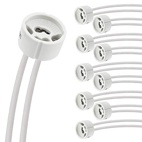 Paquete de 20 unidades Evolution GU10 Versión Zócalo Cerámica con 0,75mm² calidad de cable silicona para LED y halógeno