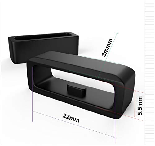 para Fenix 6/Fenix 6 Pro Retenedor de correa para reloj 22mm Reloj de Silicona Correa Retenedor Lazo 6 Unidades Hebilla de Caucho de anillo para Garmin Fenix5 / 5 Plus / Forerunner 235 / 630 / 735XT