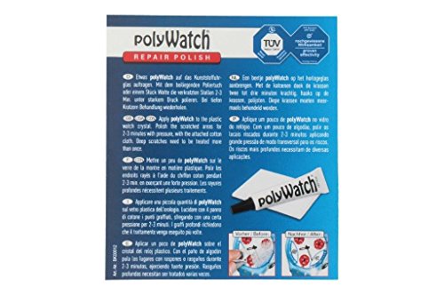 Pasta de pulido PolyWatch Plus, incluye gamuza de limpieza.