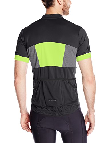 PEARL IZUMI Hombres de Elite Escape Forma Semi Jersey, Hombre, Black/Screaming Yellow, Small