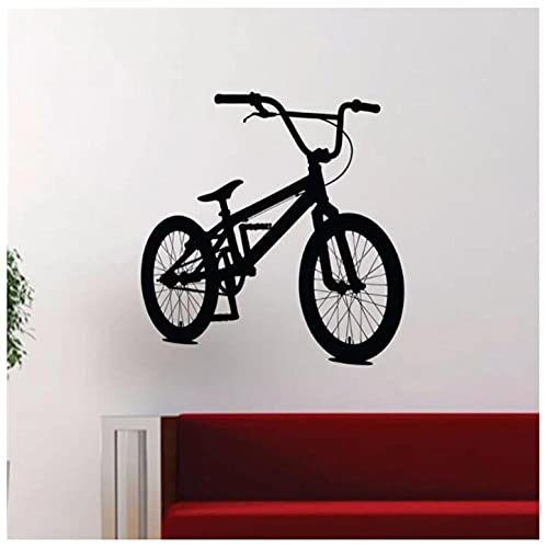 Pegatinas De Pared Mural Bmx Biker Etiquetas De Pared Para Niños Habitaciones Para Niños Niñas Niñas Sala De Estar Decoración Para El Hogar Decoración Deportiva Cartel De Bicicleta 54X60cm