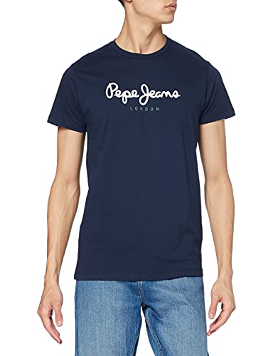 Pepe Jeans Eggo PM500465 Camiseta, Azul (Navy 595), L para Hombre