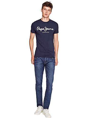 Pepe Jeans Original Stretch Camiseta para Hombre, Azul (Navy 595), Small