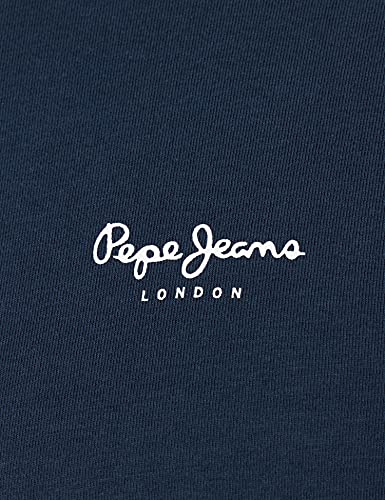 Pepe Jeans T-Shirt Original Basic S/S Camiseta, Azul (Navy 595), X-Large para Hombre