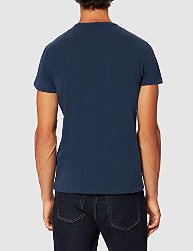 Pepe Jeans T-Shirt Original Basic S/S Camiseta, Azul (Navy 595), X-Large para Hombre