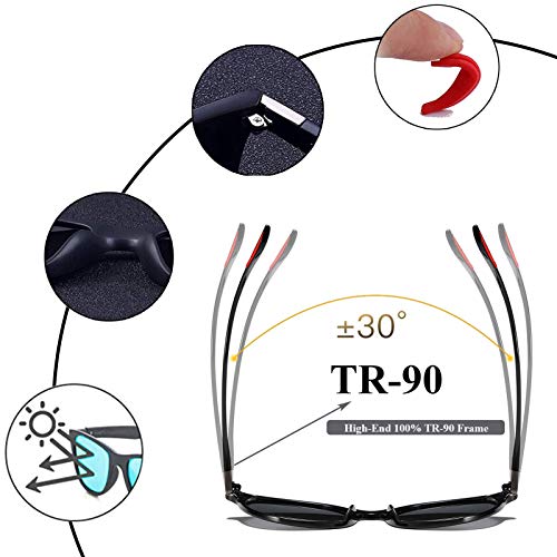 Perfectmiaoxuan Gafas de sol polarizadas Hombre Mujere Lujo Retro/Aire libre Deportes Golf Ciclismo Pesca Senderismo 100% protección UVA gafas unisex golf conducción Gafas gafas de sol (b1lue)