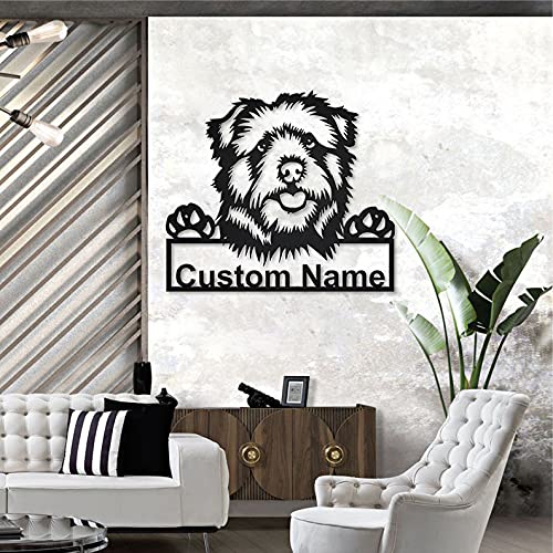 Personalizado de la muestra del de madera del perro de Norfolk Norwich Terrier | Letrero de de madera personalizado Norfolk Norwich Terrier | Animal divertido | Regalo del día del padre