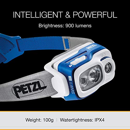 PETZL Swift RL Linterna Frontal, [Campo obligatorio: Determine los valores válidos manualmente], Azul, 8 x 8