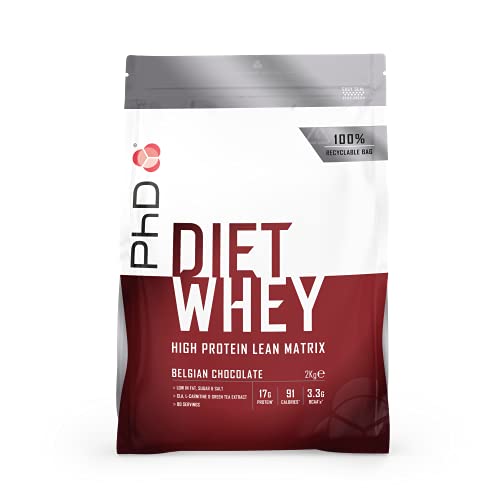 PhD Phd Nutrition Proteína Whey, 80 Porciones 2000G, Proteína Magra En Polvo - Chocolate Belga 2000 g