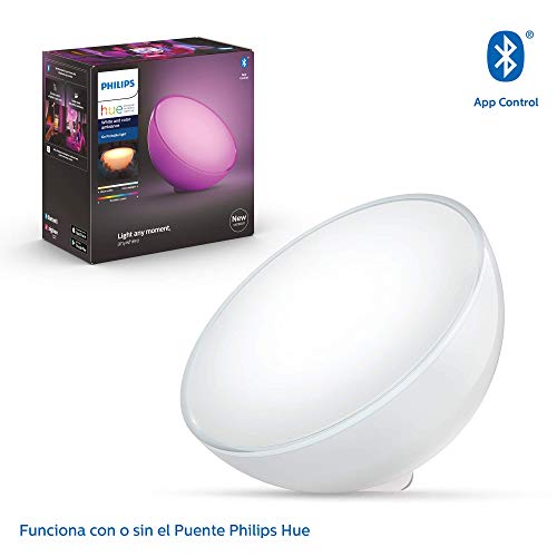 Philips Hue Go Lámpara de Mesa Inteligente LED, con Bluetooth, Luz Blanca y Color, Compatible con Alexa y Google Home