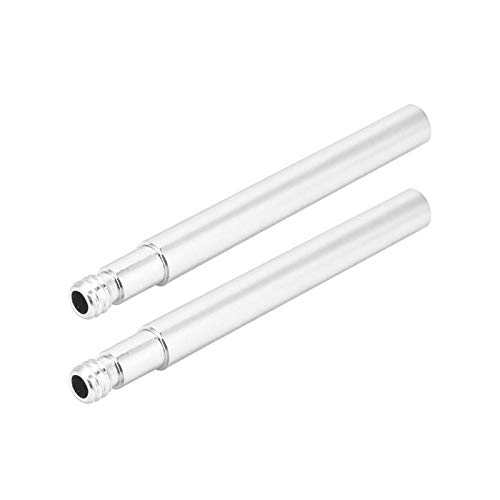 Phisscii Bike Acccessories-2Pcs 60mm Bicicleta Presta Valve Extender Inner Neumático Válvulas Extensión(Plata)