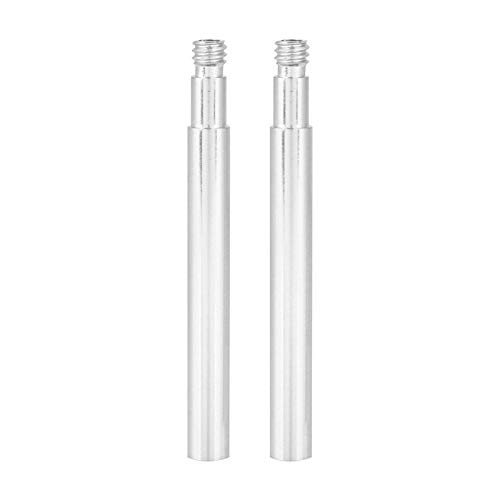 Phisscii Bike Acccessories-2Pcs 60mm Bicicleta Presta Valve Extender Inner Neumático Válvulas Extensión(Plata)