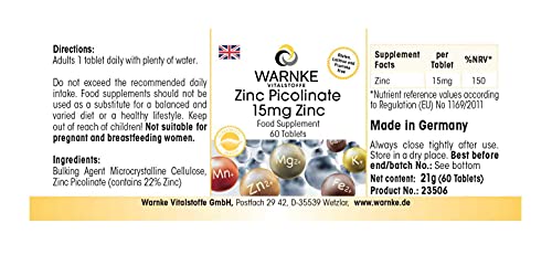 Picolinato de Zinc 15mg – 60 comprimidos