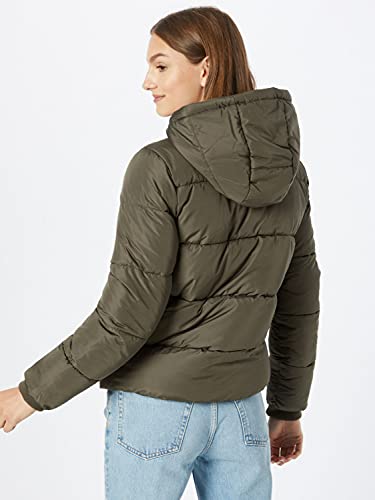 PIECES PCBEE New Short Puffer Jacket BC Chaqueta, Oliva-Negro, M para Mujer