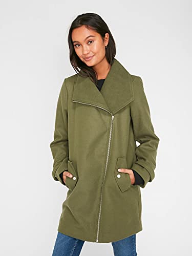PIECES Pcdandra Coat Chaqueta, Verde (Winter Moss Winter Moss), 42 (Talla del Fabricante: Large) para Mujer