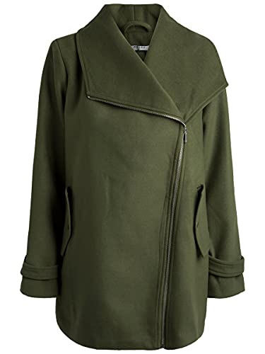 PIECES Pcdandra Coat Chaqueta, Verde (Winter Moss Winter Moss), 42 (Talla del Fabricante: Large) para Mujer