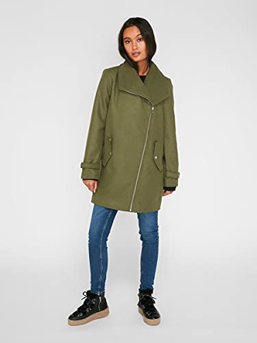 PIECES Pcdandra Coat Chaqueta, Verde (Winter Moss Winter Moss), 42 (Talla del Fabricante: Large) para Mujer