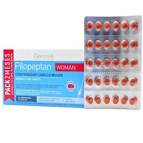 PILOPEPTAN WOMAN PACK 2 MESES 2º MES 50% DE DESCUENTO (60 COMPRIMIDOS), blanco