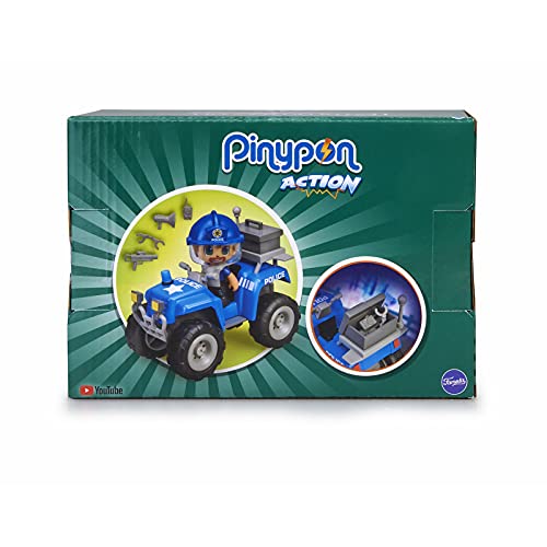 Pinypon Action - Quad con 1 Figura de policía para niños y niñas a Partir de 4 a 8 años, (Famosa 700015582)