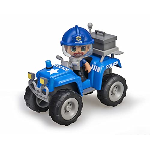 Pinypon Action - Quad con 1 Figura de policía para niños y niñas a Partir de 4 a 8 años, (Famosa 700015582)