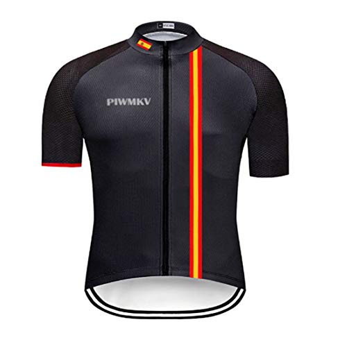 PIWMKV Maillot de Ciclismo para Hombre Maillot de Ciclismo de Manga Corta Maillot de Ciclismo MTB de Manga Corta Maillot de Ciclismo de Secado rápido