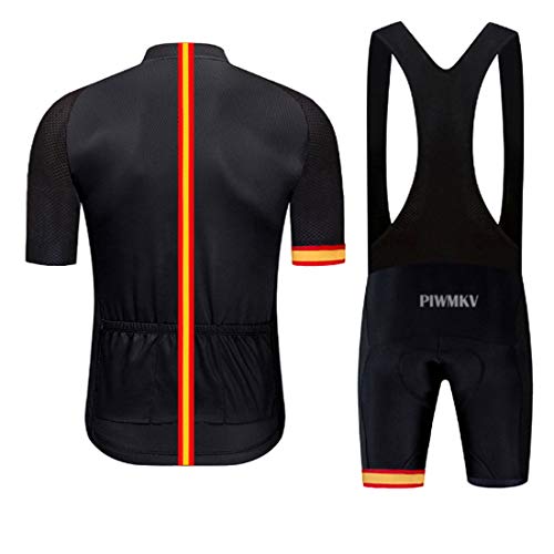 PIWMKV Maillot de Ciclismo para Hombre Maillot de Ciclismo de Manga Corta Maillot de Ciclismo MTB de Manga Corta Maillot de Ciclismo de Secado rápido