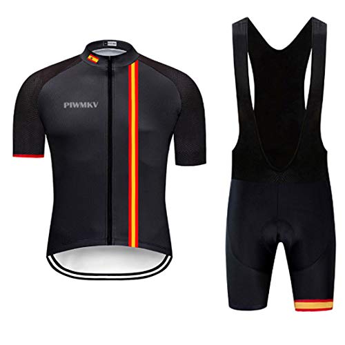 PIWMKV Maillot de Ciclismo para Hombre Maillot de Ciclismo de Manga Corta Maillot de Ciclismo MTB de Manga Corta Maillot de Ciclismo de Secado rápido