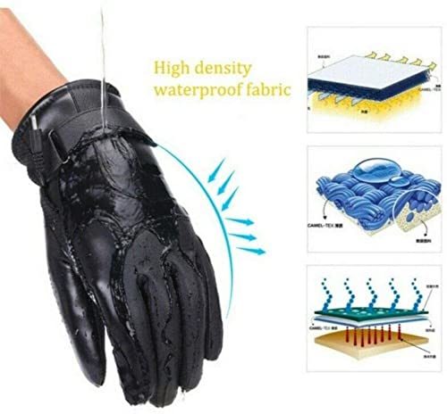 PJPPJH USB Heated Gloves Winter Electric Warming Gloves for Men and Women, Thermal Heated Gloves for Cycling Hand Warmers for Fishing, Riding, Cycling,Black