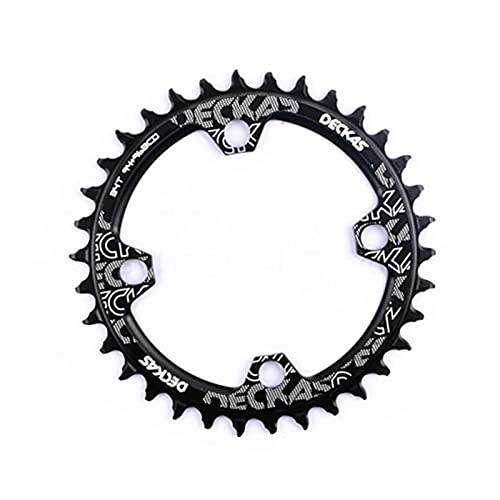 Placa Dental 94 + 96 BCD Rueda de Bicicleta 3 2T 34T 36T 38T MTB Bike Cakeing Mountain Crown Ronda Oval por M4000 M4050 GX NX X1 Manivela Traje (Chainwheel Teeth : 38T, Color : Eagle Tooth Black)