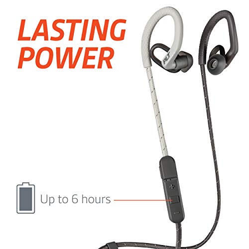 Plantronics BackBeat Fit 350 Bluetooth Auricular Deportivo, En la Oreja, Negro-Gris, Uni