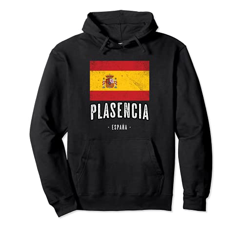 Plasencia España | Souvenir Linda Ciudad - Bandera - Sudadera con Capucha