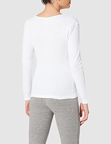 Playtex Camiseta M/L 100% algodón térmica Camiseta, Mujer, Blanco (Blanco 000), 42 (Tamaño del fabricante:L)