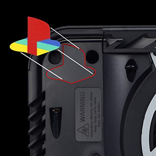PlayVital Calcomanía de Vinilo para Playstation 5 Consola Pegatina de Logo para PS5 Adhesivo Personalizado para PS5 Base Etiqueta - 9 Colores & 3 Retro Clásico Estilos