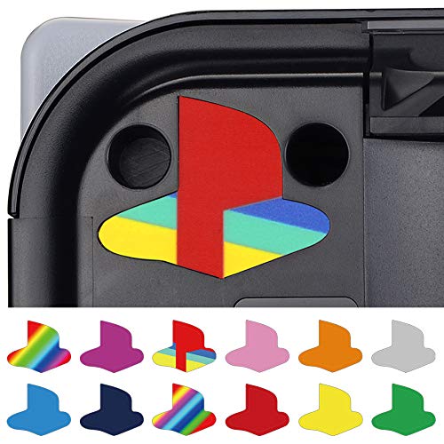 PlayVital Calcomanía de Vinilo para Playstation 5 Consola Pegatina de Logo para PS5 Adhesivo Personalizado para PS5 Base Etiqueta - 9 Colores & 3 Retro Clásico Estilos