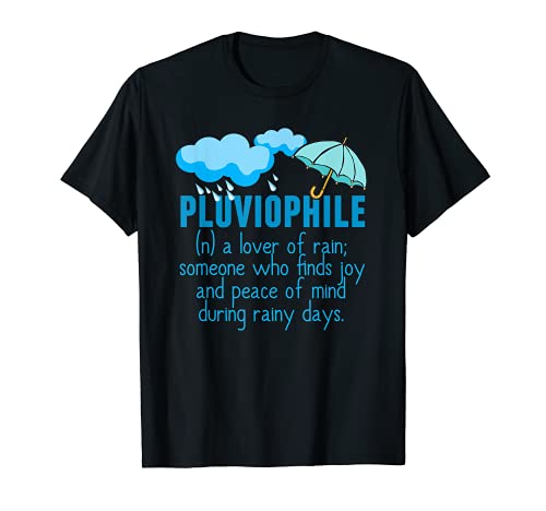 Pluviophile Cute Rainy Day Lover Umbrella Camiseta