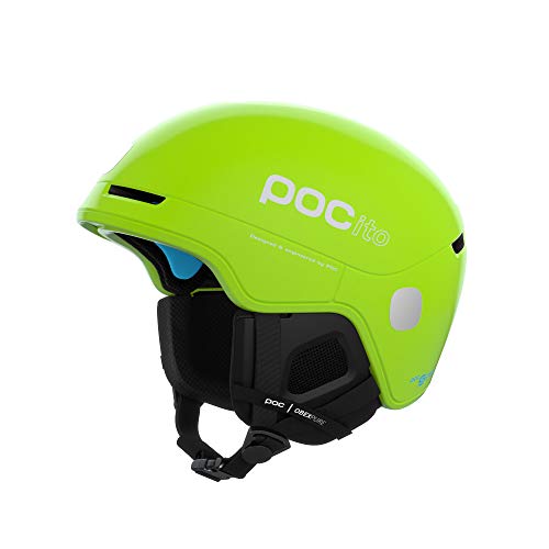 POC Pocito Obex Spin Casco, Unisex-Youth, Amarillo Fluorescente y Verde, XX-Small