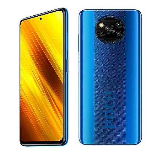 Poco X3 NFC (Pantalla de 6,67" FHD+, DotDisplay, 6GB+64GB, Cámara cuádruple de 64MP, Snapdragon 732G, 5160mAh con Carga de 33W, MIUI 12 para Poco, NFC) Azul Cobalto