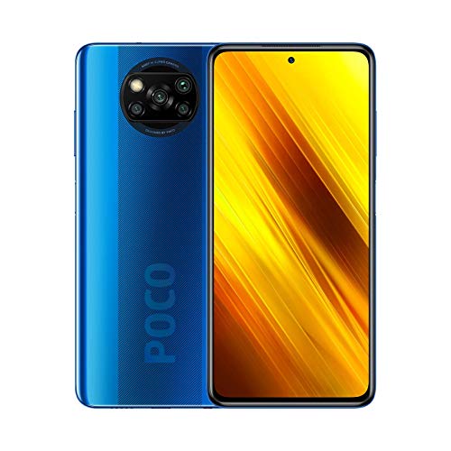 Poco X3 NFC (Pantalla de 6,67" FHD+, DotDisplay, 6GB+64GB, Cámara cuádruple de 64MP, Snapdragon 732G, 5160mAh con Carga de 33W, MIUI 12 para Poco, NFC) Azul Cobalto