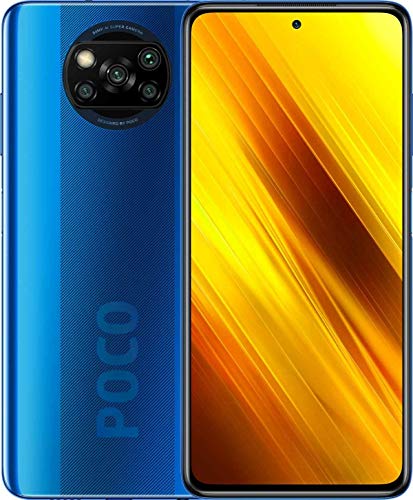 Poco X3 NFC (Pantalla de 6,67" FHD+, DotDisplay, 6GB+64GB, Cámara cuádruple de 64MP, Snapdragon 732G, 5160mAh con Carga de 33W, MIUI 12 para Poco, NFC) Azul Cobalto