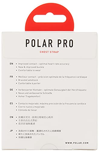 Polar Elástico Pro Strap - Elástico para sensor de frecuencia cardíaca, color negro, talla M-XXL